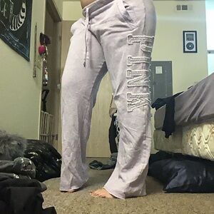 PINK Victoria's Secret Lavender Wide Leg Pants
